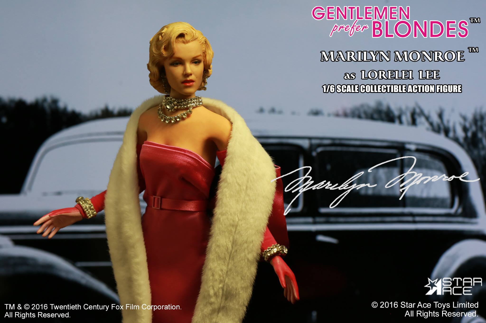 Star Ace Marilyn Monroe As Lorelei Lee Pink Dress Gentlemen Prefer