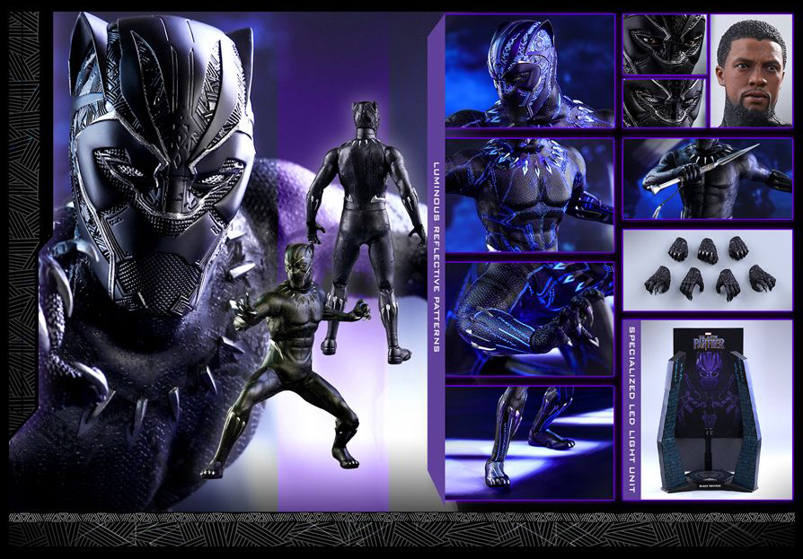 1/6 Scale Action Figure Dynamic Stand Display Box Black Panther 