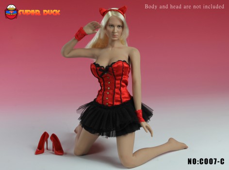 Super Duck Sexy Basque Corset Dress