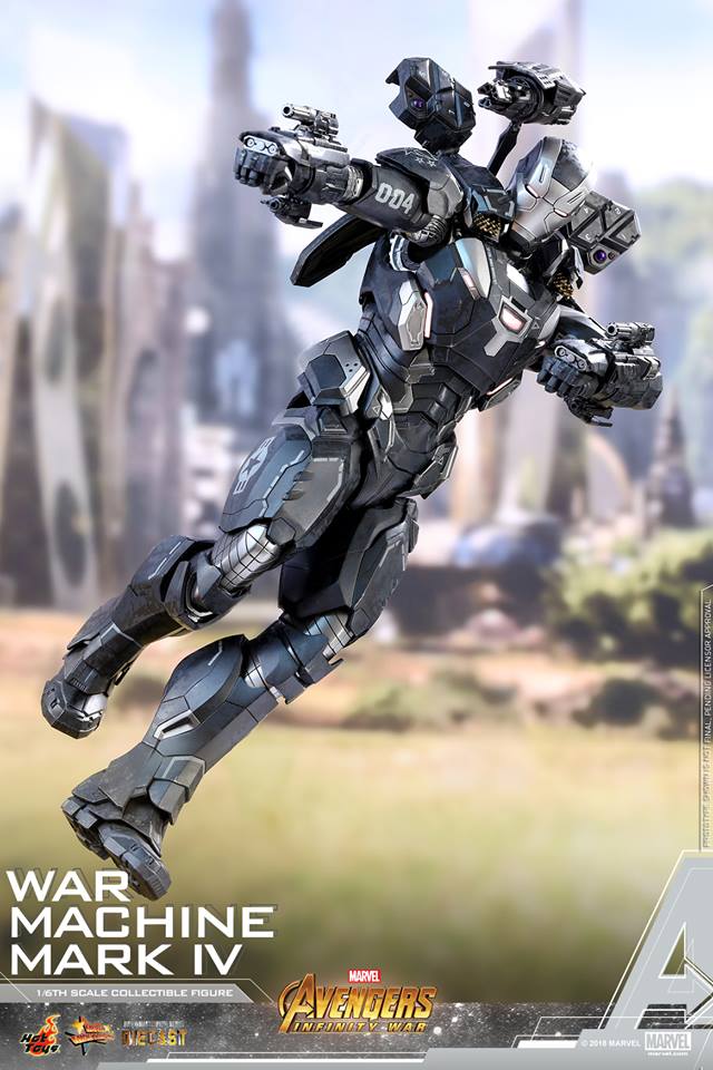 In Avengers Infinity War for a brief second War Machine in his Mark 4 armor  used retractable chest mounted missile pods. This were either missed or  omitted by hottoys on the War